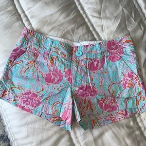 Rare Jellyfish Lily Pulitzer Walsh Short. Size 0